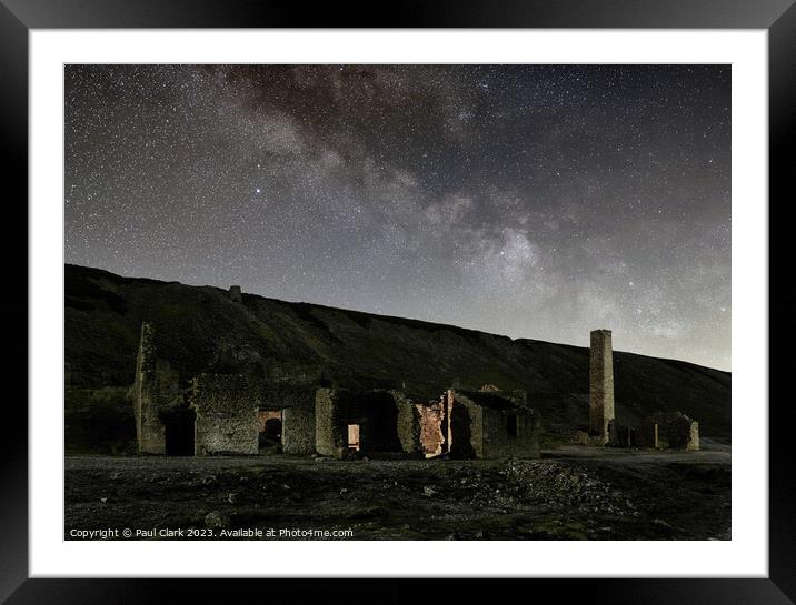Old Gang Smelt Mill under the Milky Way Framed Mounted Print by Paul Clark