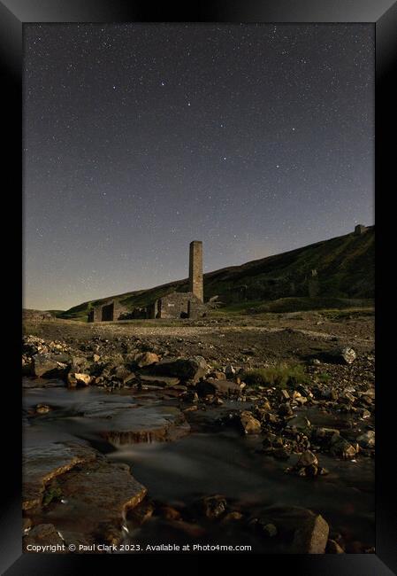 Moonlit Mill under the Stars - Swaledale Framed Print by Paul Clark