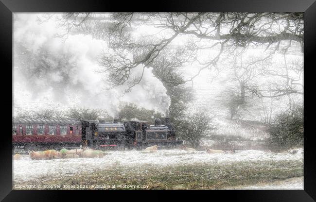 Dashing Through The Snow 01 Framed Print by Ste Jones