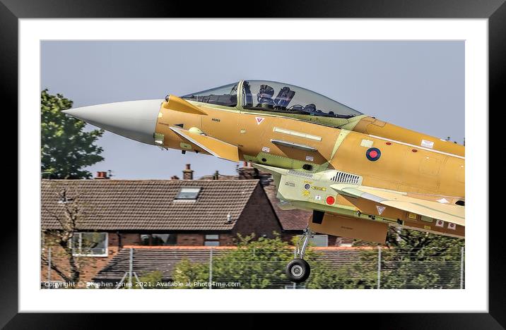 Typhoon Touch Down Framed Mounted Print by Ste Jones