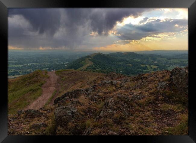 Malvern Hills Framed Print by Bear Newbury