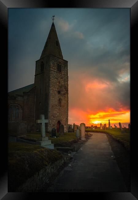 St Bartholomews Church, Newbiggin Sunrise Framed Print by Bear Newbury