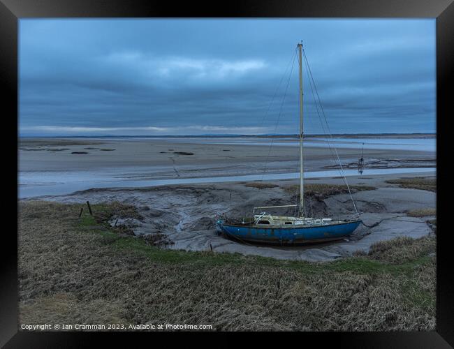 Shipwrecked Yacht at Lytham Framed Print by Ian Cramman