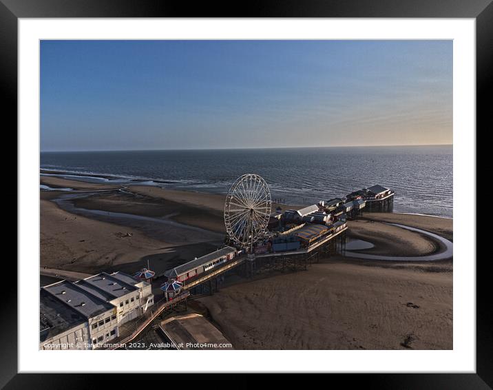 Blackpool Central Pier at sunset Framed Mounted Print by Ian Cramman