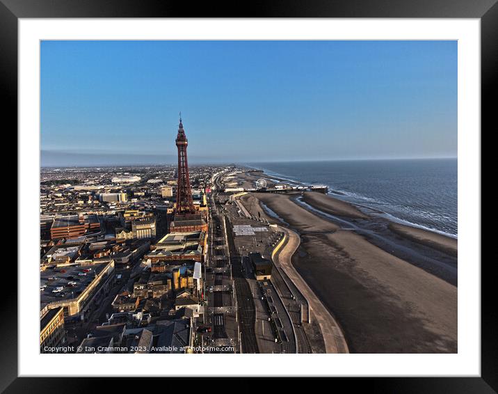 Blackpool Promenade and Tower at Sunset Framed Mounted Print by Ian Cramman