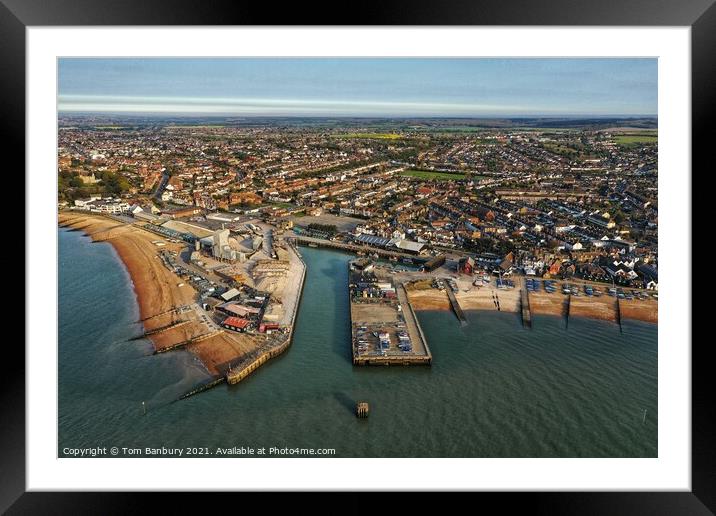 Whitstable Harbour Aerial Photo Framed Mounted Print by Evolution Drone