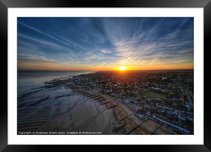 Sky sun Framed Mounted Print by Evolution Drone