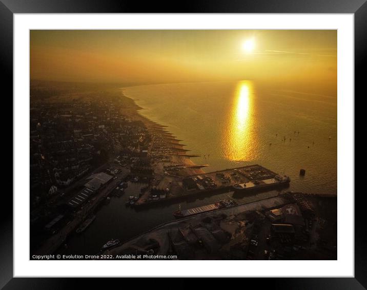 Sky sun Framed Mounted Print by Evolution Drone