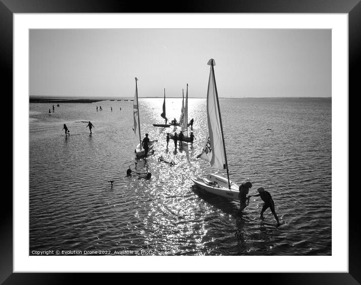 Sailing Dinghies Return Framed Mounted Print by Evolution Drone