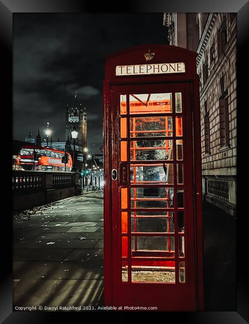 Big Ben at Night London  Framed Print by Darryl Ratchford