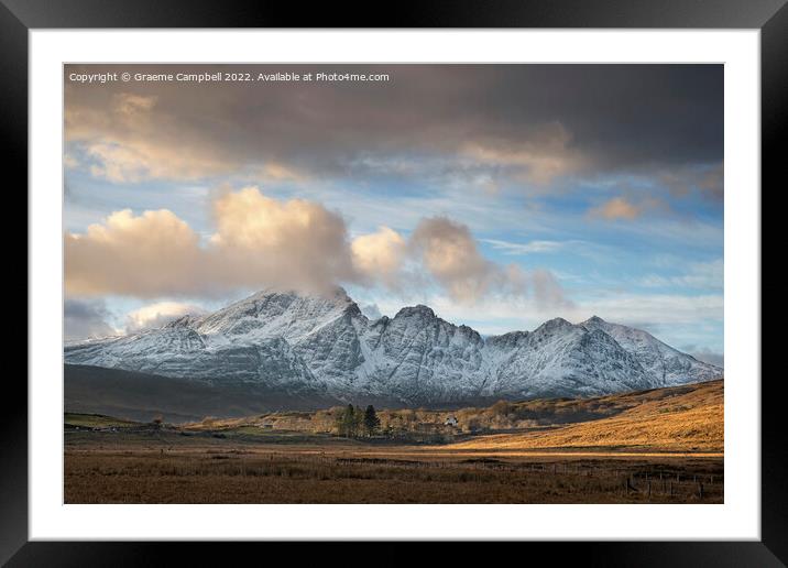 Blaven Sunset Framed Mounted Print by Graeme Campbell