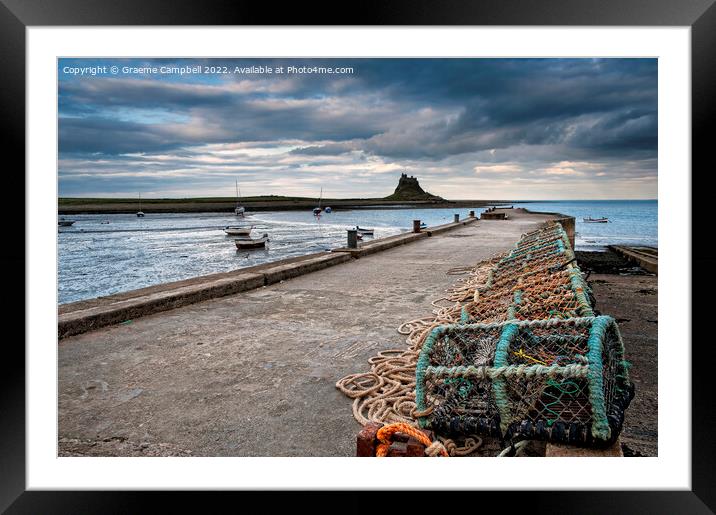 Holy Island Framed Mounted Print by Graeme Campbell
