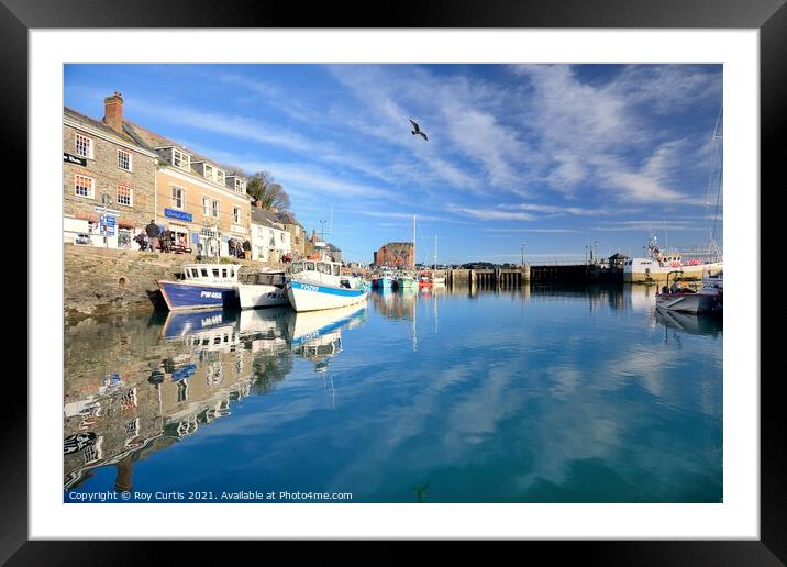 Padstow Reflections Framed Mounted Print by Roy Curtis