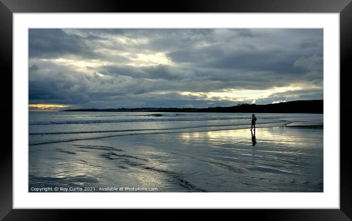 Carne Beach in Winter Framed Mounted Print by Roy Curtis