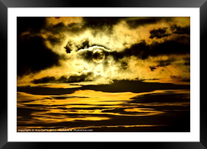 Summer Sunset Sky Framed Mounted Print by Roy Curtis