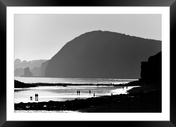 Sidmouth Silhouettes 3 Framed Mounted Print by Roy Curtis