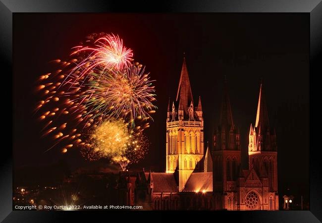 New Year Fireworks Framed Print by Roy Curtis