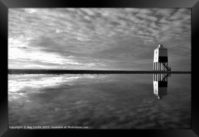 Lighthouse Reflection. Framed Print by Roy Curtis