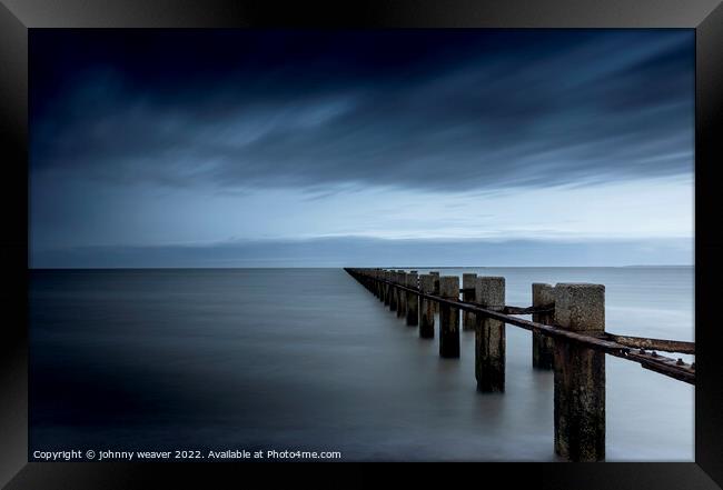 Shoebury East Boom in Colour Long Exposure  Framed Print by johnny weaver
