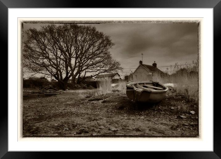 A boat on dry moorings Framed Mounted Print by Jim Butler
