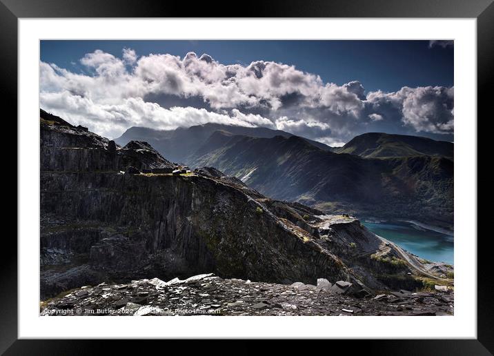 Llyn Peris and Snowdon Framed Mounted Print by Jim Butler