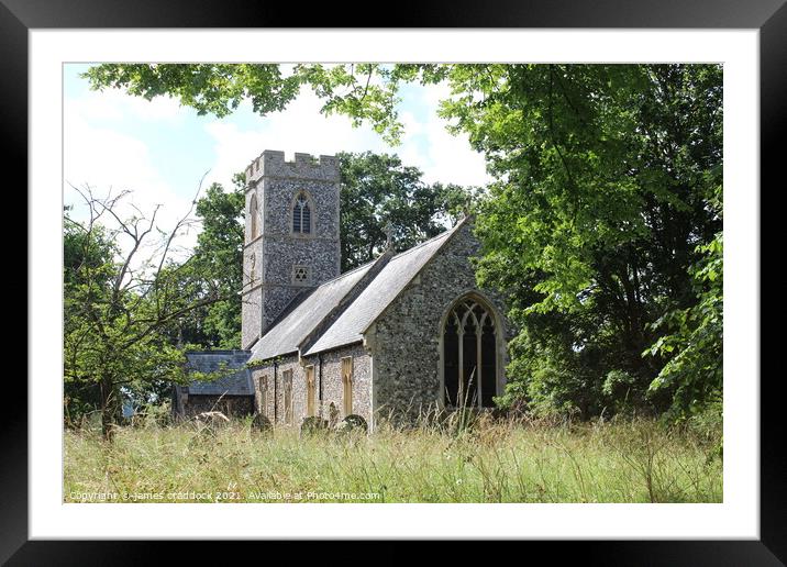 Rural Church Through the Trees Framed Mounted Print by james craddock