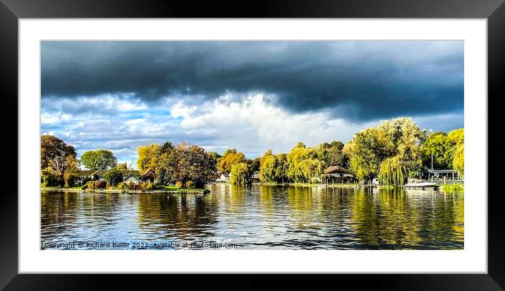 A Stormy Henley On Thames  Framed Mounted Print by Richard Baker