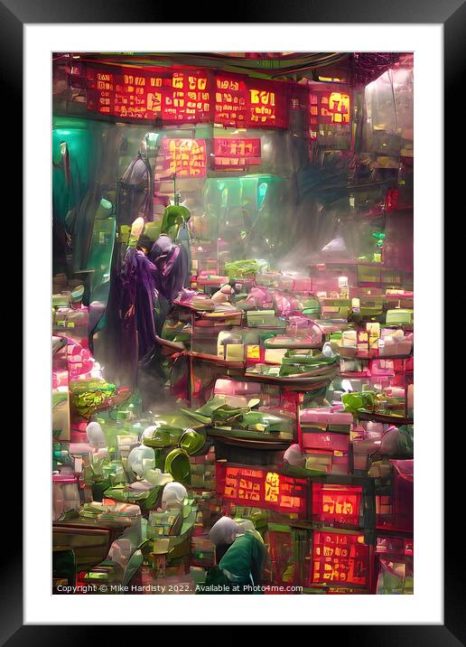 Jade Market Framed Mounted Print by Mike Hardisty