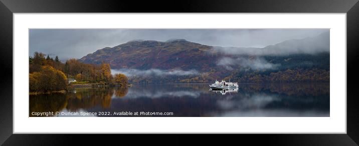 Misty Loch Lomond, Scotland. Framed Mounted Print by Duncan Spence
