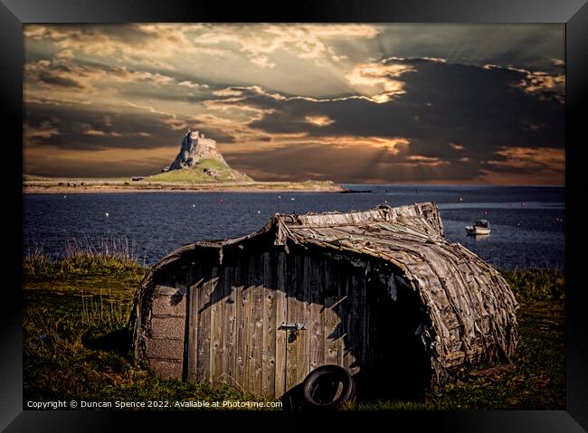Holy Island, No Place Like Home Framed Print by Duncan Spence