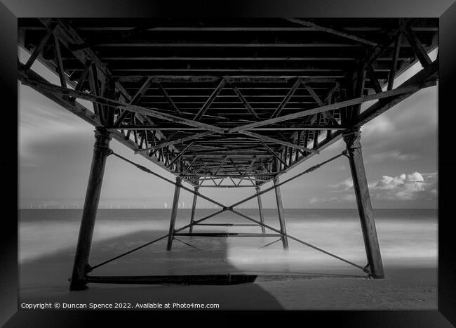 Under the Pier? Skegness. Framed Print by Duncan Spence