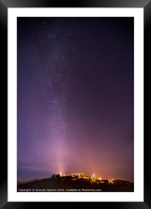 Monsaraz night sky, Portugal. Framed Mounted Print by Duncan Spence