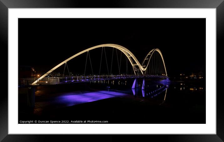 Infinity Bridge, Stockton on Tees. Framed Mounted Print by Duncan Spence