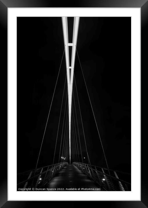 Infinity Bridge, Stockton on Tees. Framed Mounted Print by Duncan Spence