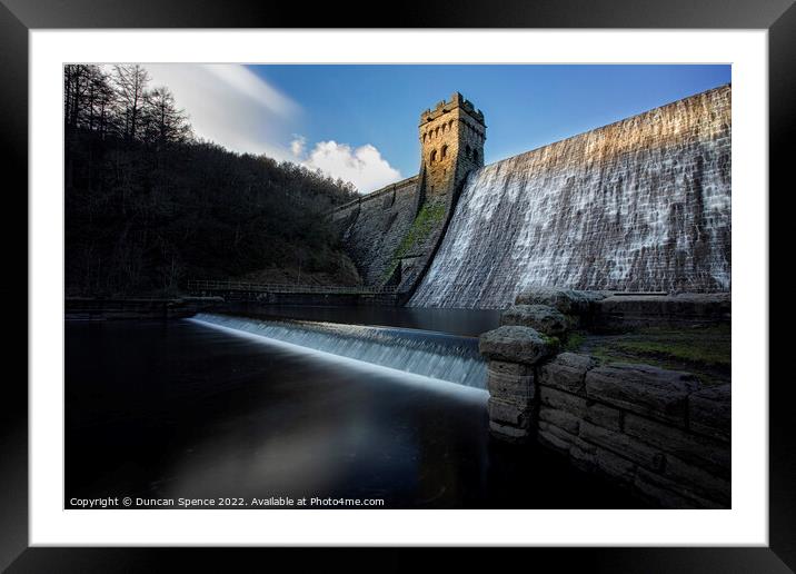 Derwent Dam, The Peak District, Sheffield Framed Mounted Print by Duncan Spence