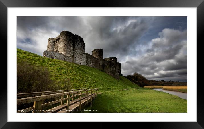 Kidwelly Castle Framed Mounted Print by Duncan Spence