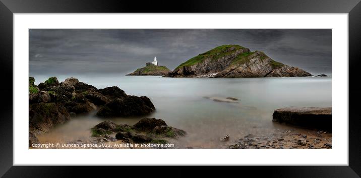 The Mumbles Lighthouse  Framed Mounted Print by Duncan Spence
