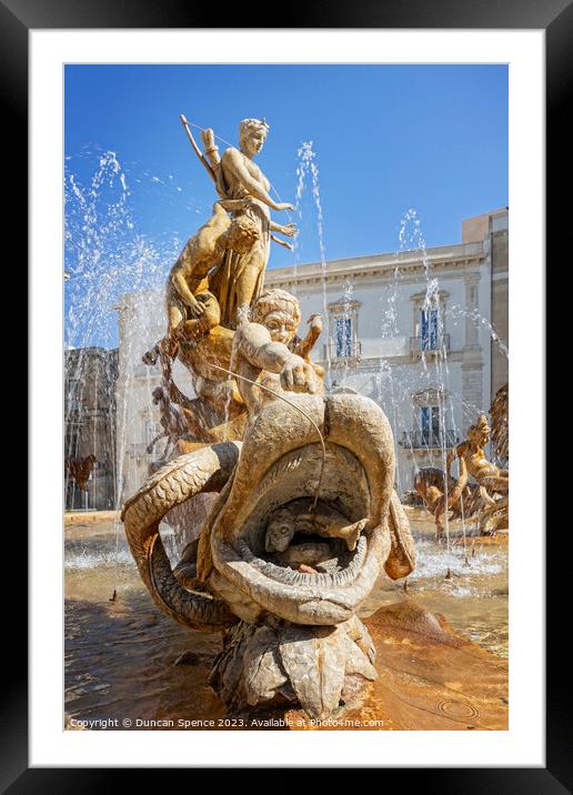 Fountain  of Diana Framed Mounted Print by Duncan Spence