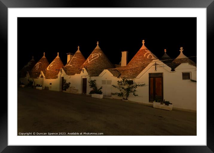 Trulli Houses Framed Mounted Print by Duncan Spence