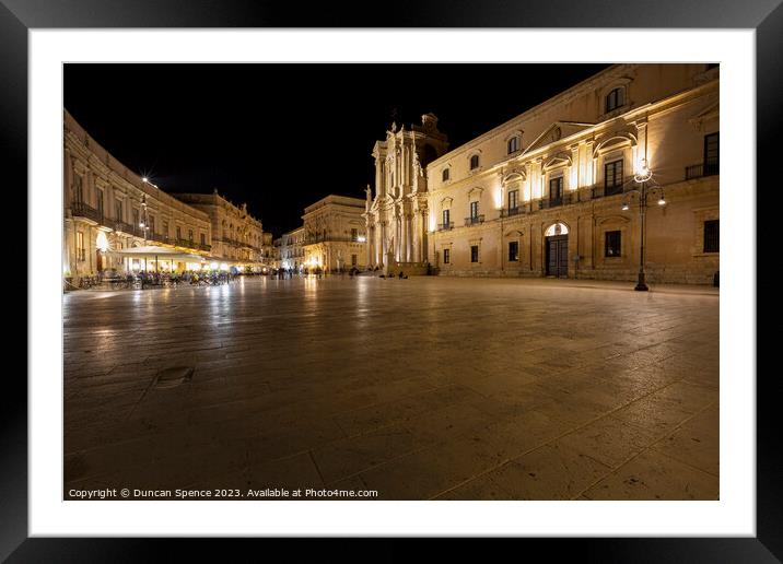 Ortigia Catholic Cathedral Framed Mounted Print by Duncan Spence