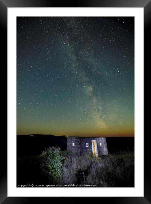 Pill box under the stars Framed Mounted Print by Duncan Spence