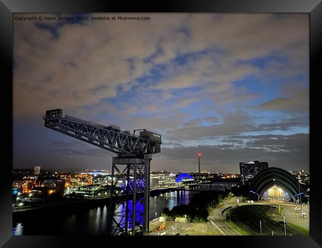 Glasgow at Night Framed Print by Kevin Jackson