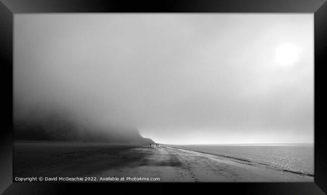 Solitude on a Welsh Beach Framed Print by David McGeachie