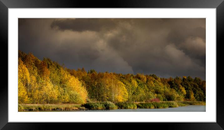 Stormy colours, Cotgrave country park Framed Mounted Print by David McGeachie