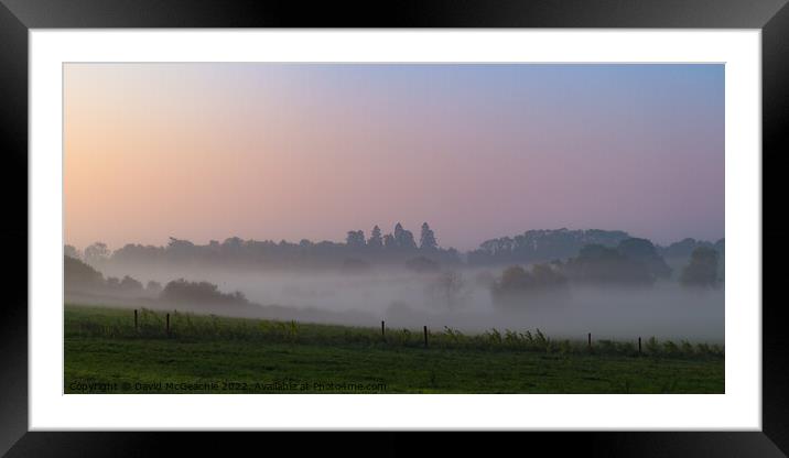 Enchanting Misty Morning Framed Mounted Print by David McGeachie