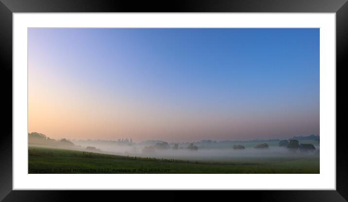 Misty morning sunrise Framed Mounted Print by David McGeachie