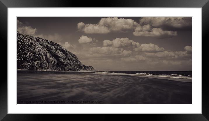 Wild and Moody Beachscape Framed Mounted Print by David McGeachie