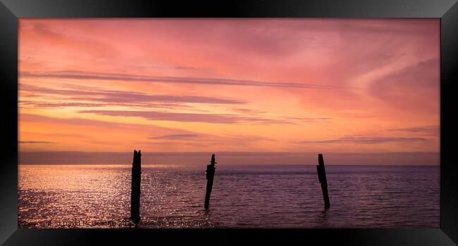 Majestic Sunset on Abersoch Beach Framed Print by David McGeachie