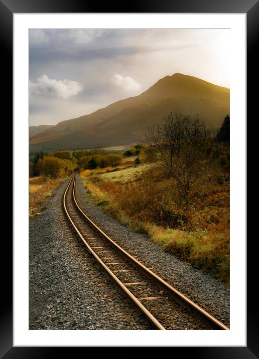 Welsh highland railway. Snowdonia  Framed Mounted Print by David McGeachie
