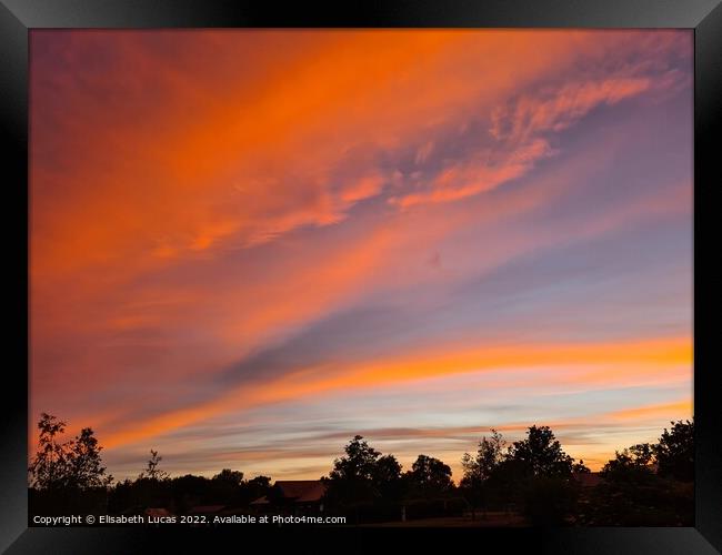 Sunset over Crealy Framed Print by Elisabeth Lucas